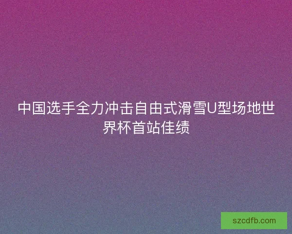 中国选手全力冲击自由式滑雪U型场地世界杯首站佳绩